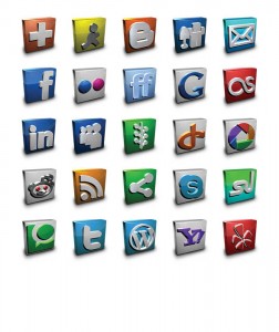 vSocial 3D Social Media Icons